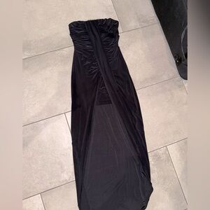 Sexy Ming Ming Black Strapless  Bodycon high low maxi size small